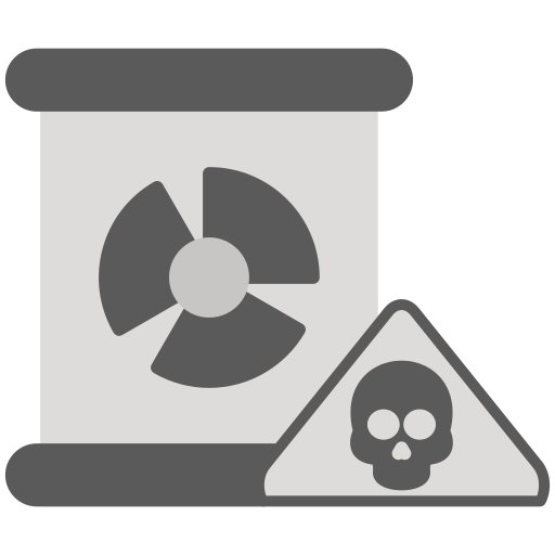 nucleair gevaar Generic Flat icoon