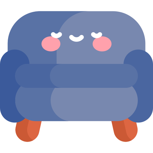 sofa Kawaii Flat ikona