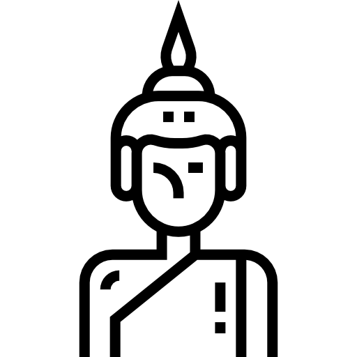 仏 Detailed Straight Lineal icon