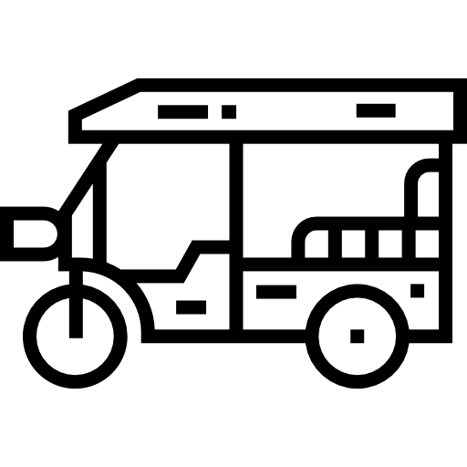 tuk tuk Detailed Straight Lineal icona