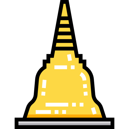 Пагода Detailed Straight Lineal color иконка
