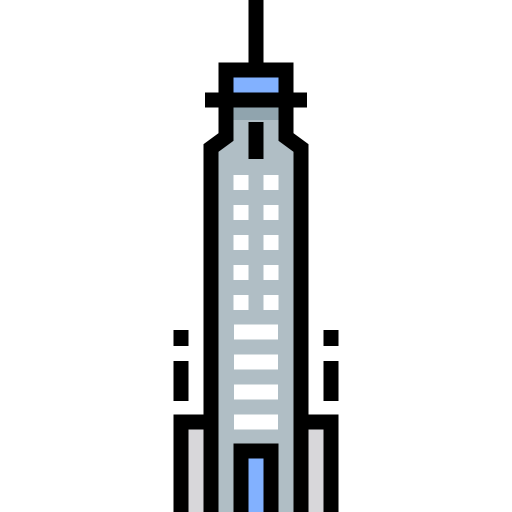 タワー Detailed Straight Lineal color icon