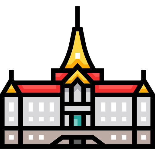 bangkok Detailed Straight Lineal color icona