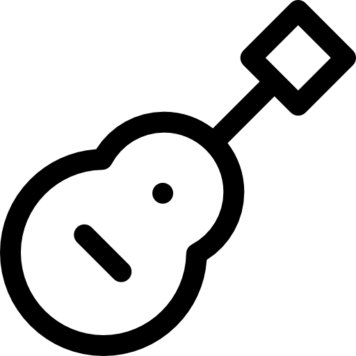 Гитара Basic Rounded Lineal иконка