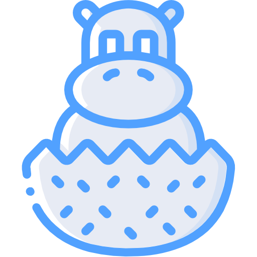hipopótamo Basic Miscellany Blue Ícone