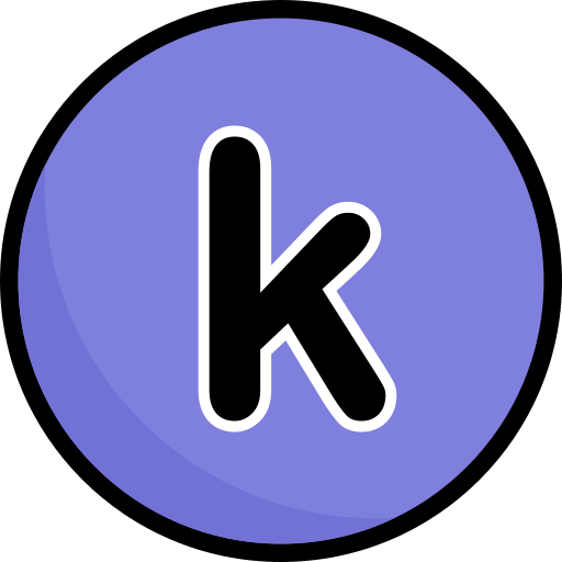 litera k Generic Outline Color ikona