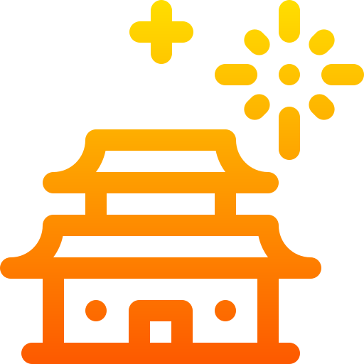 pagoda Basic Gradient Lineal color icona