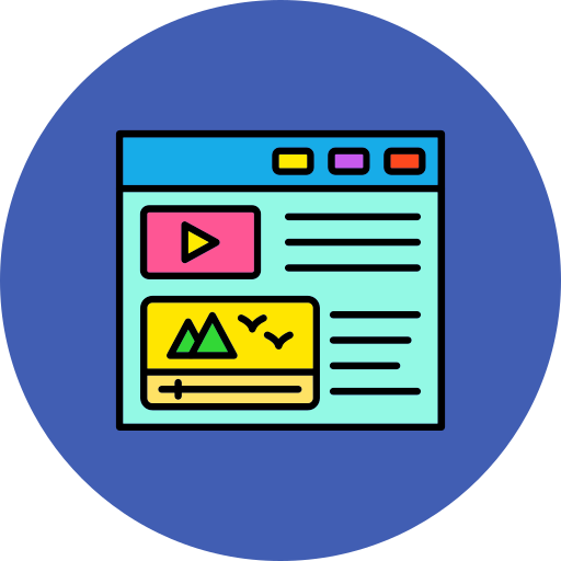 Video content Generic Outline Color icon