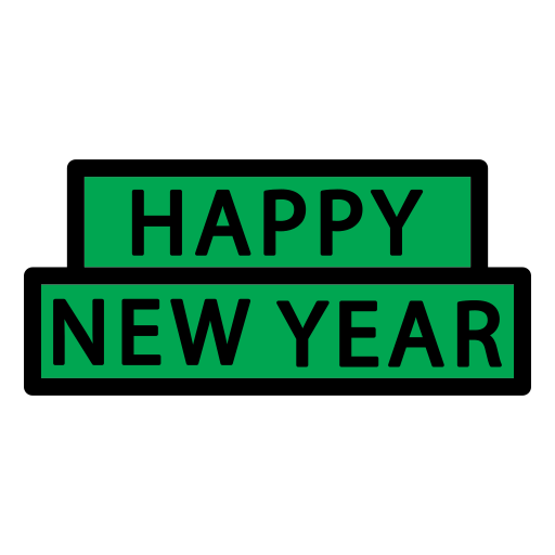 happy new year Generic Outline Color icon