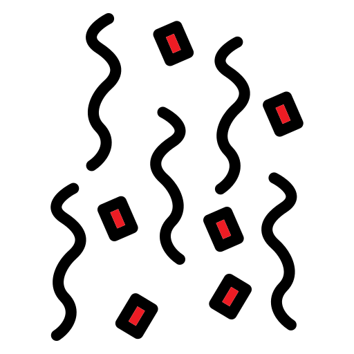 konfetti Generic Outline Color ikona