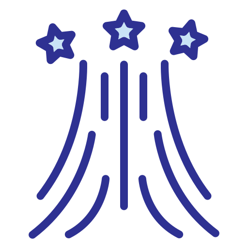 fuegos artificiales Generic Blue icono
