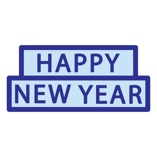 happy new year Generic Blue иконка
