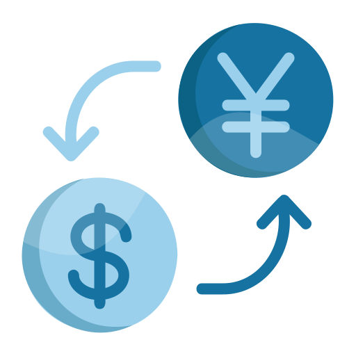 Currency Exchange Generic Blue icon