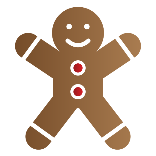 Gingerbread Man Generic Flat Gradient icon