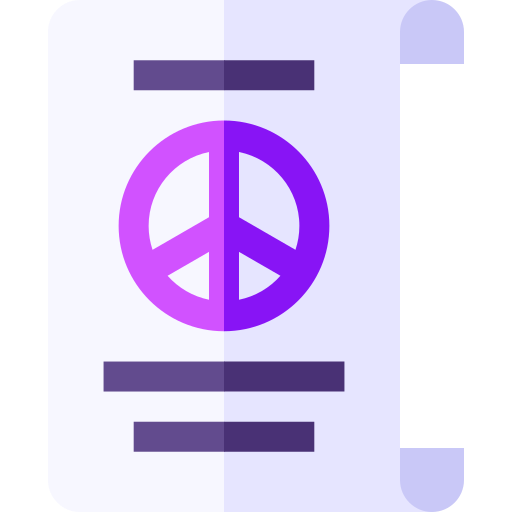 vredesverdrag Basic Straight Flat icoon