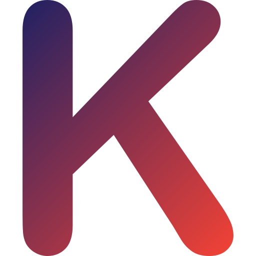 Letter k Generic Gradient icon