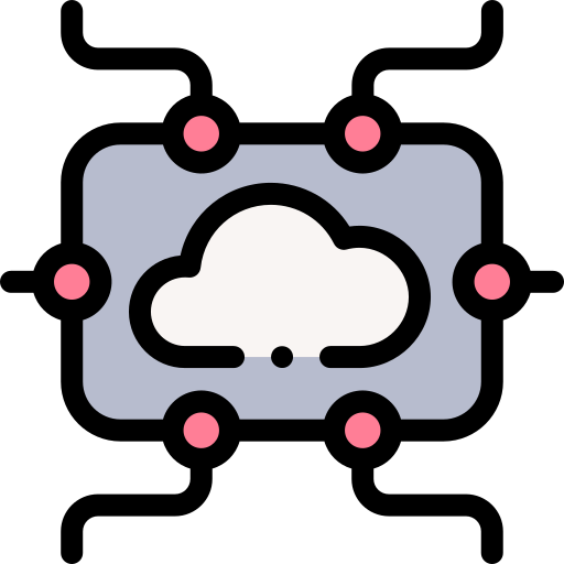 cloud-netzwerk Detailed Rounded Lineal color icon