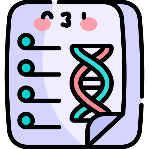 遺伝学 Kawaii Lineal color icon
