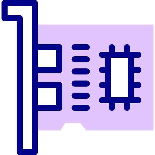 pci-kaart Detailed Mixed Lineal color icoon