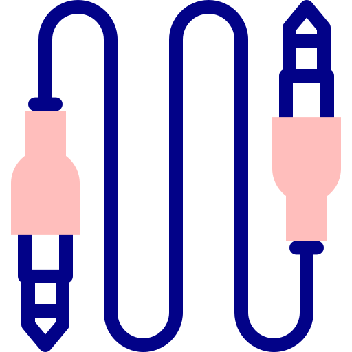 câble audio Detailed Mixed Lineal color Icône