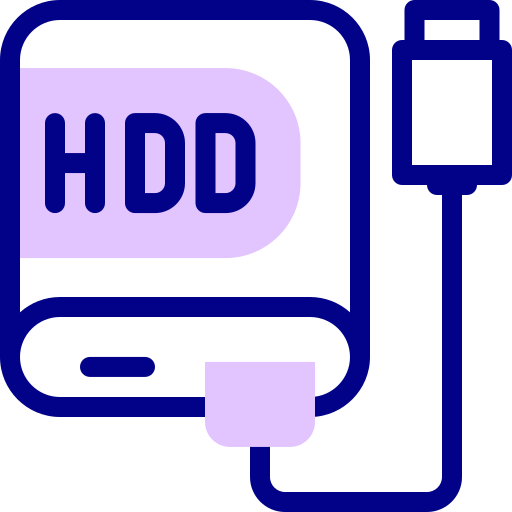 Disco duro externo Detailed Mixed Lineal color icono