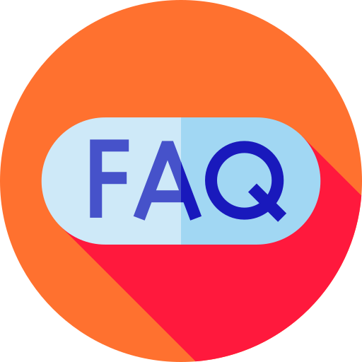 faq Flat Circular Flat icon