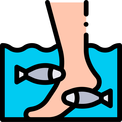 Рыбная терапия Detailed Rounded Lineal color иконка
