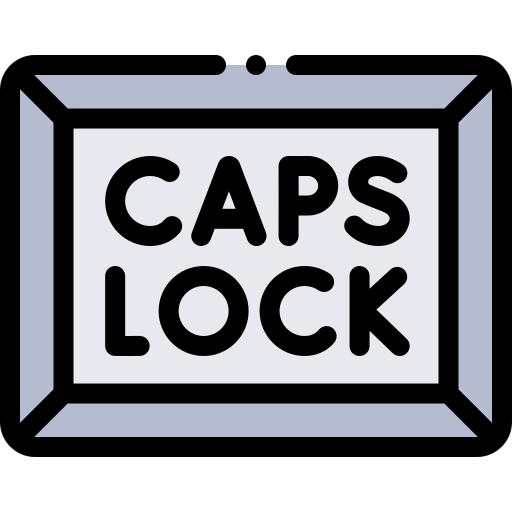 caps lock Detailed Rounded Lineal color icoon