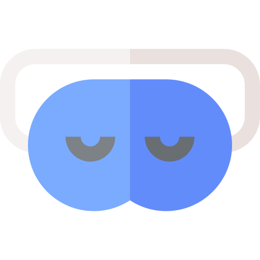 Sleeping mask Basic Straight Flat icon