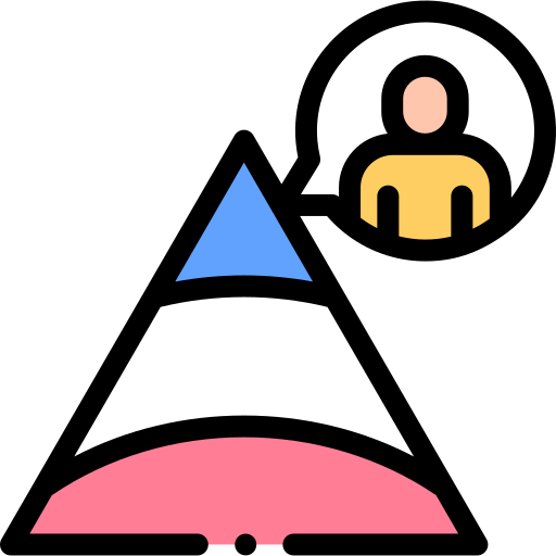Pyramid Detailed Rounded Lineal color icon