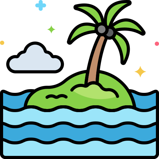 小島 Generic Outline Color icon