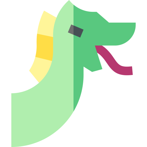 cabeza de dragón Basic Straight Flat icono