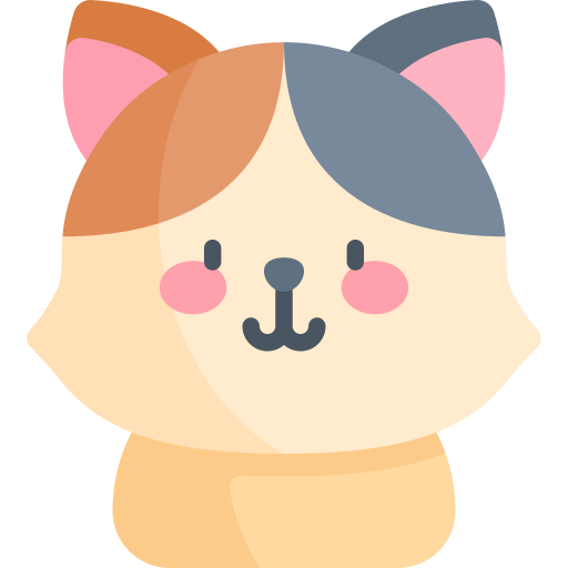 gato Kawaii Flat icono