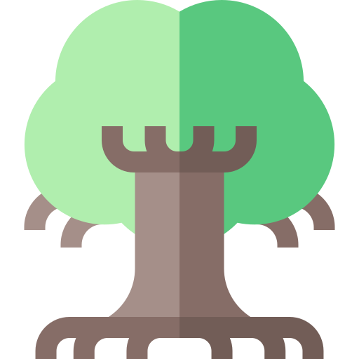 drzewo świata Basic Straight Flat ikona