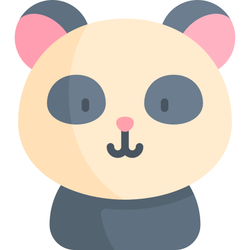 panda Kawaii Flat icoon