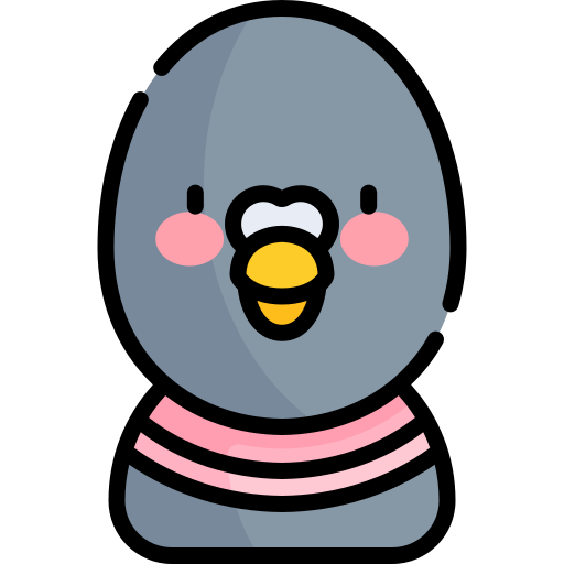 taube Kawaii Lineal color icon