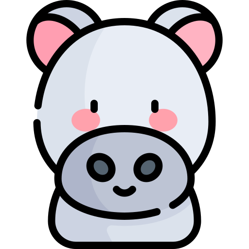 nilpferd Kawaii Lineal color icon