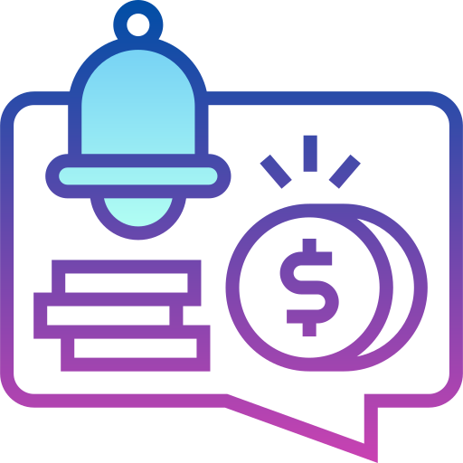 Payment Detailed bright Gradient icon