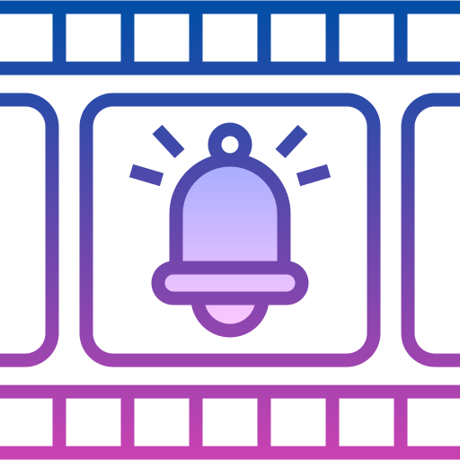 Movie Detailed bright Gradient icon