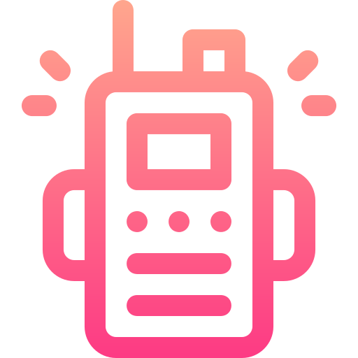 walkie-talkie Basic Gradient Lineal color icoon
