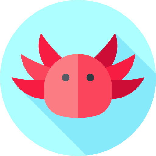 axolotl Flat Circular Flat icoon