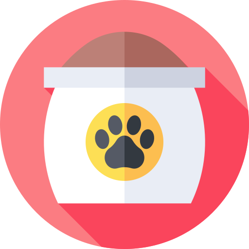 Dog Food Flat Circular Flat icon