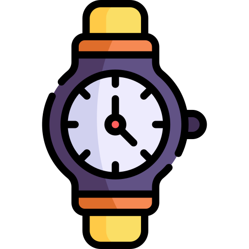 reloj de mano Kawaii Lineal color icono