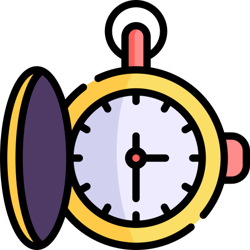 reloj de bolsillo Kawaii Lineal color icono
