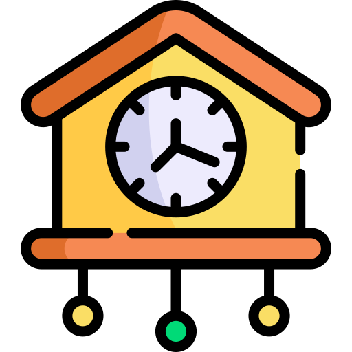 Cuckoo Clock Kawaii Lineal color icon