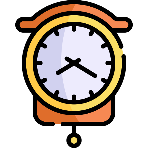 zegar ścienny Kawaii Lineal color ikona