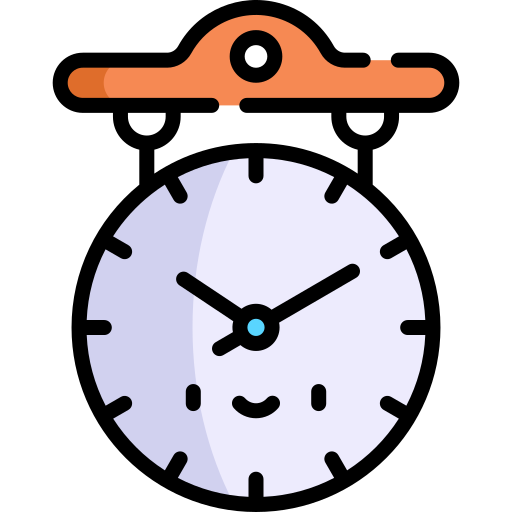 reloj de pared Kawaii Lineal color icono