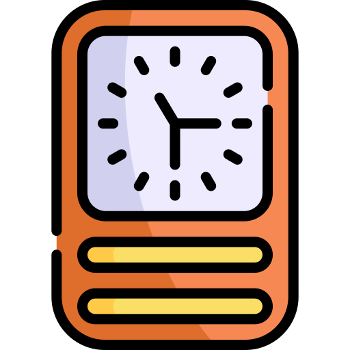 Wall clock Kawaii Lineal color icon