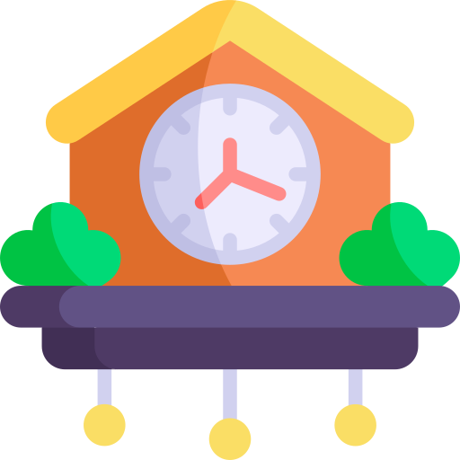 Cuckoo Clock Kawaii Flat icon