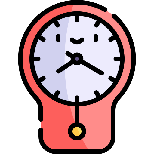 настенные часы Kawaii Lineal color иконка